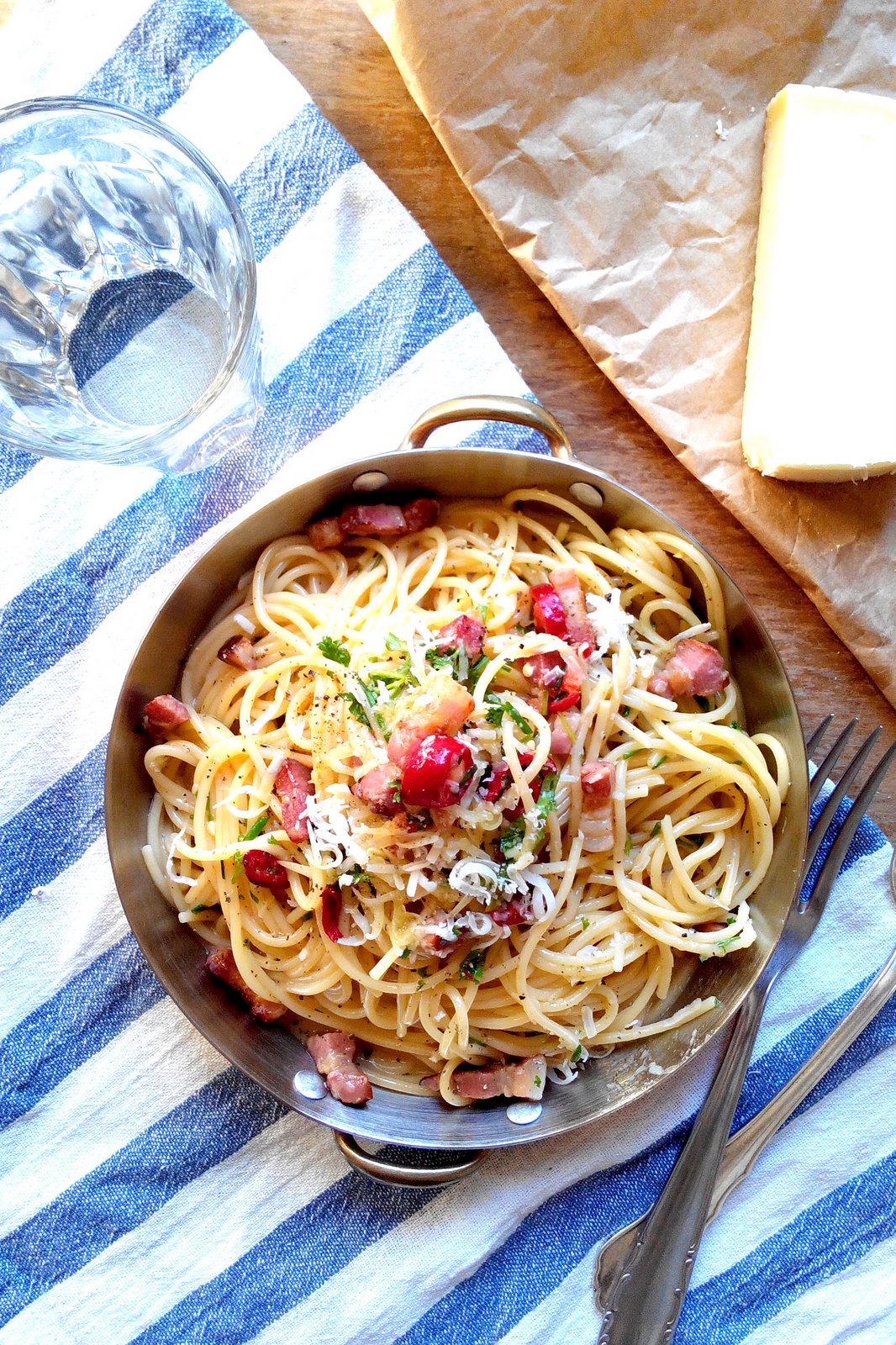 špagety carbonara, recept