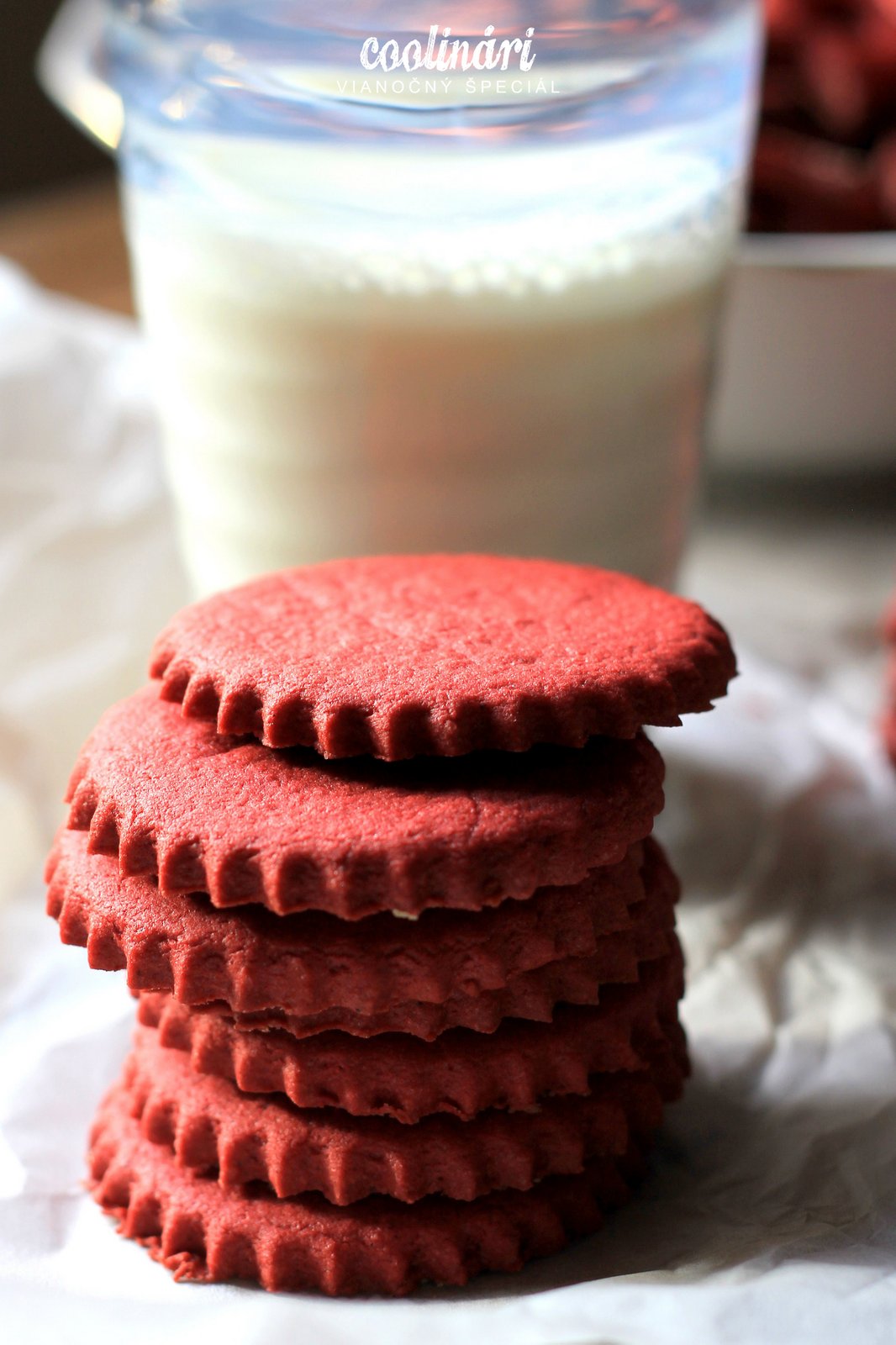 red velvet cookies, recept