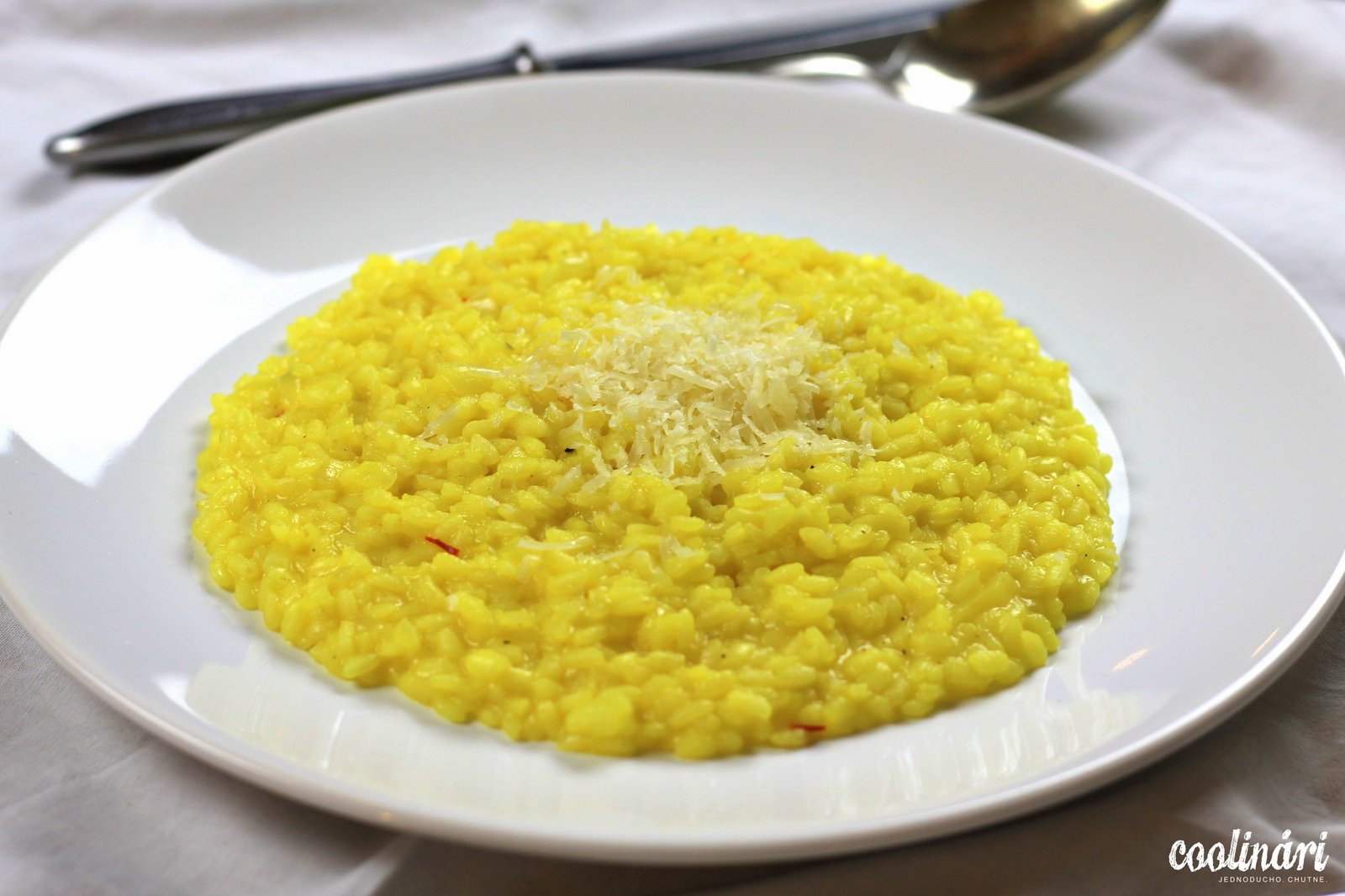 risotto alla milanese, milánske rizoto, šafránové rizoto