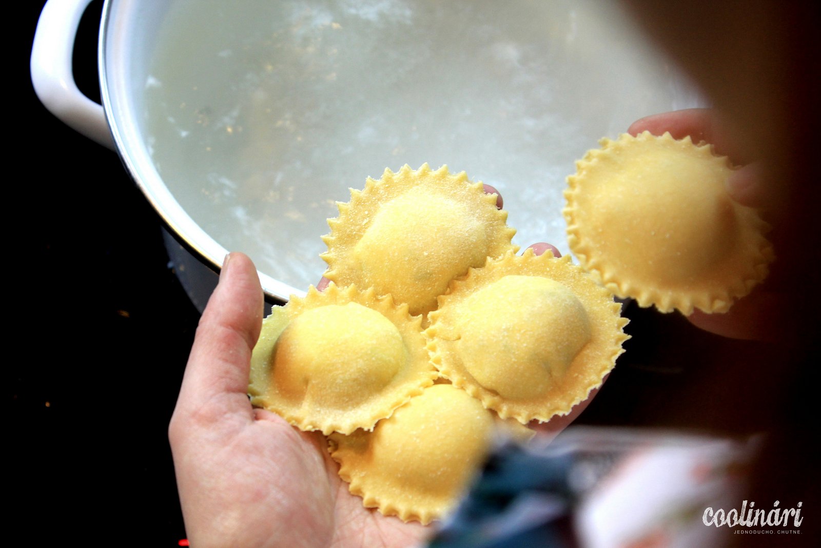 ravioli s ricottou, recept