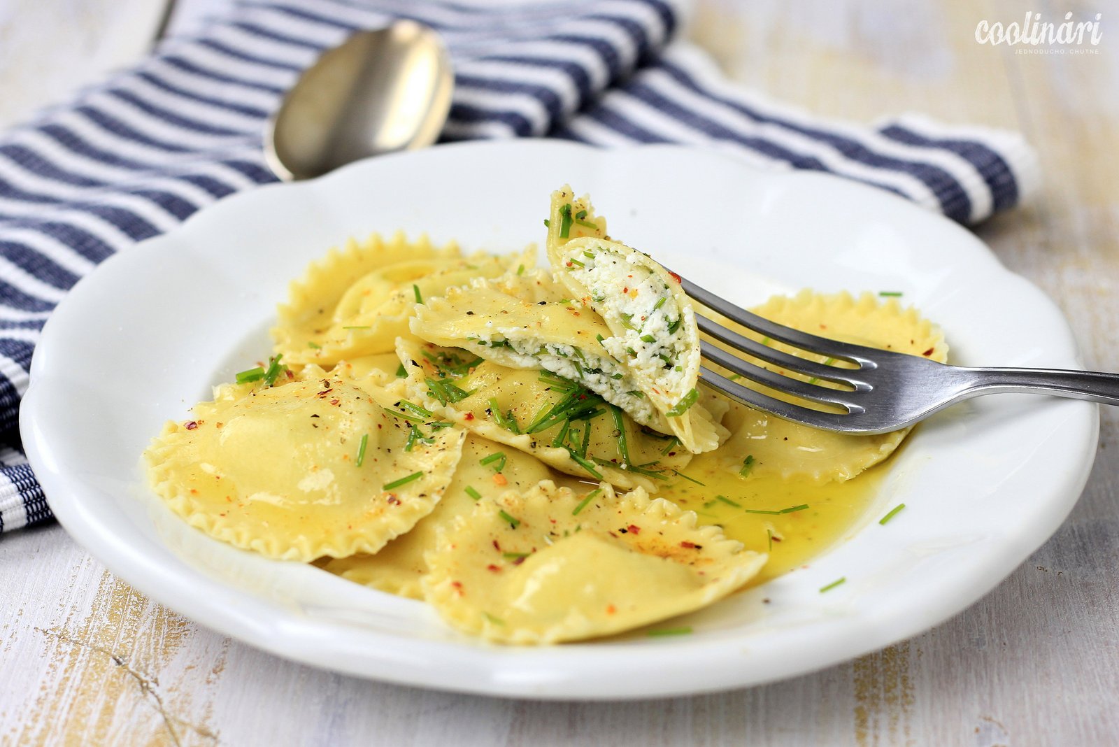 ravioli s ricottou, recept