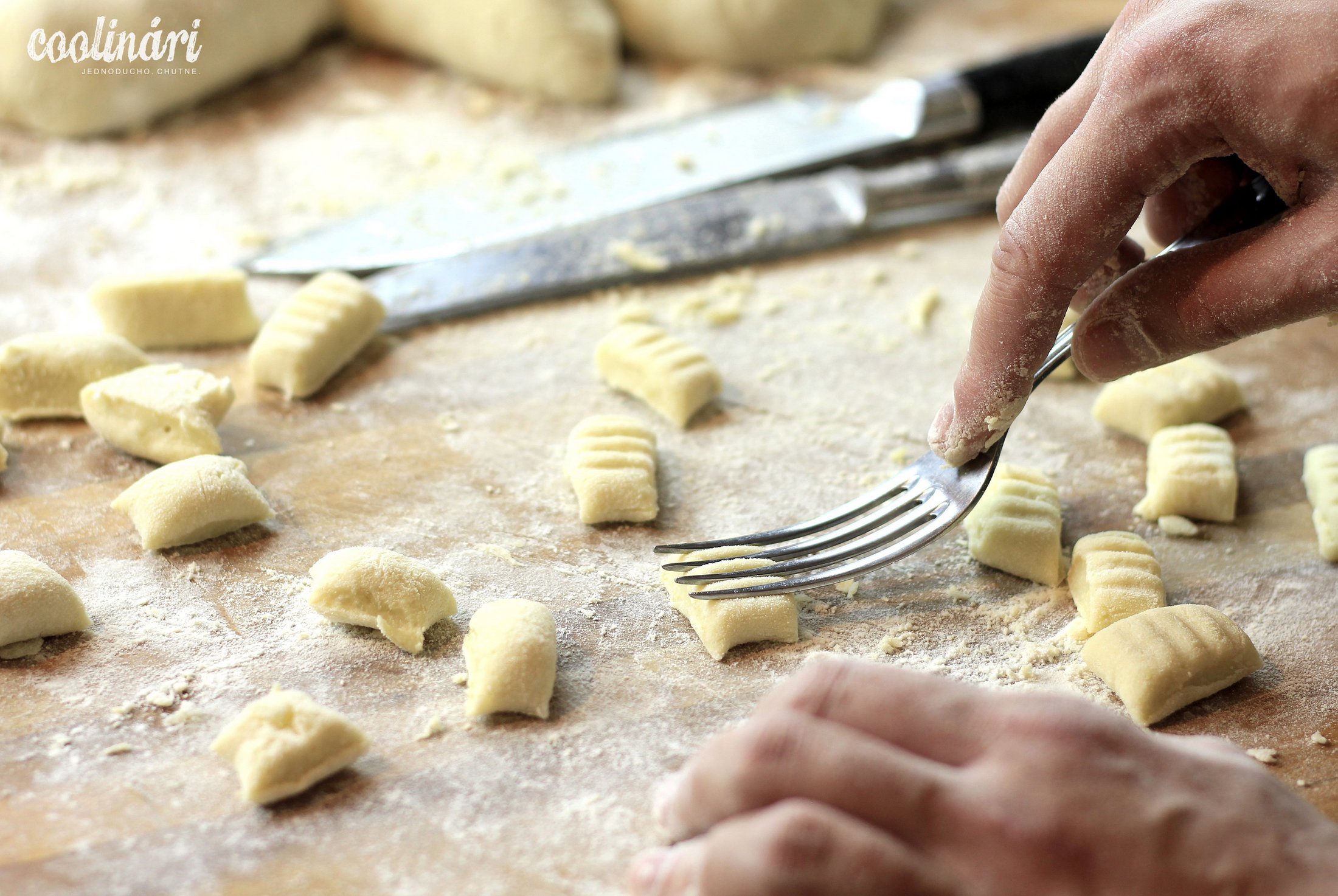 recept, gnocchi a bravčové dusené na víne