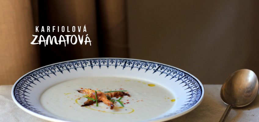 karfiolová zamatová polievka, krémová, recept