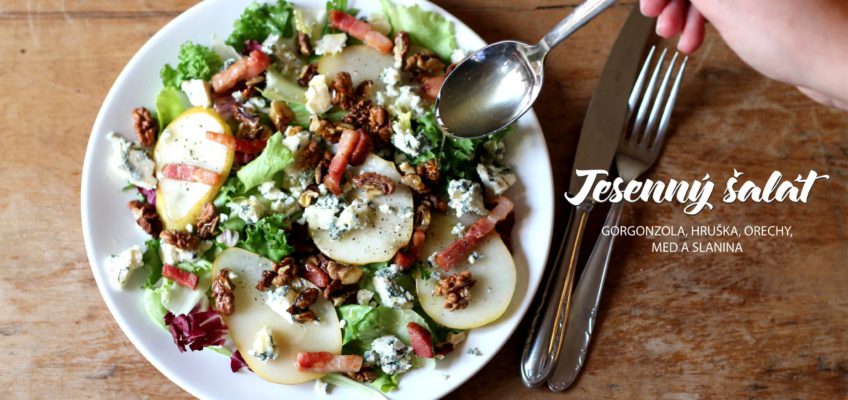 Recept na absolútne jednoduchý jesenný šalát s hruškou a gorgonzolou. Od coolinari.sk