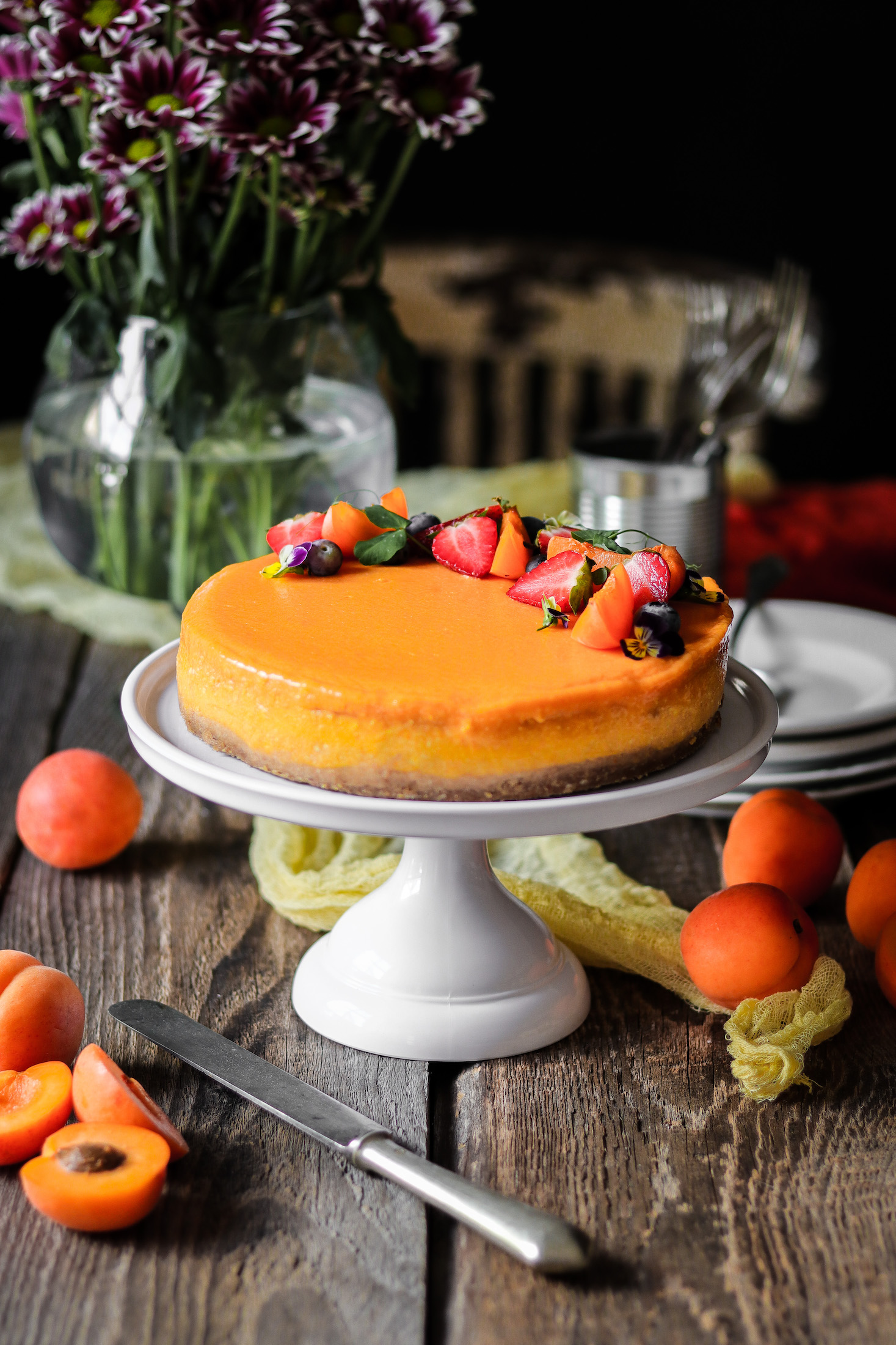 marhuľový cheesecake