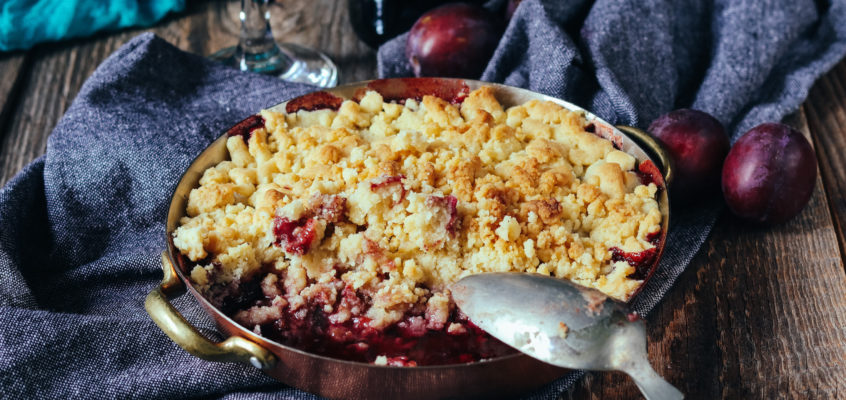 Slivkový crumble