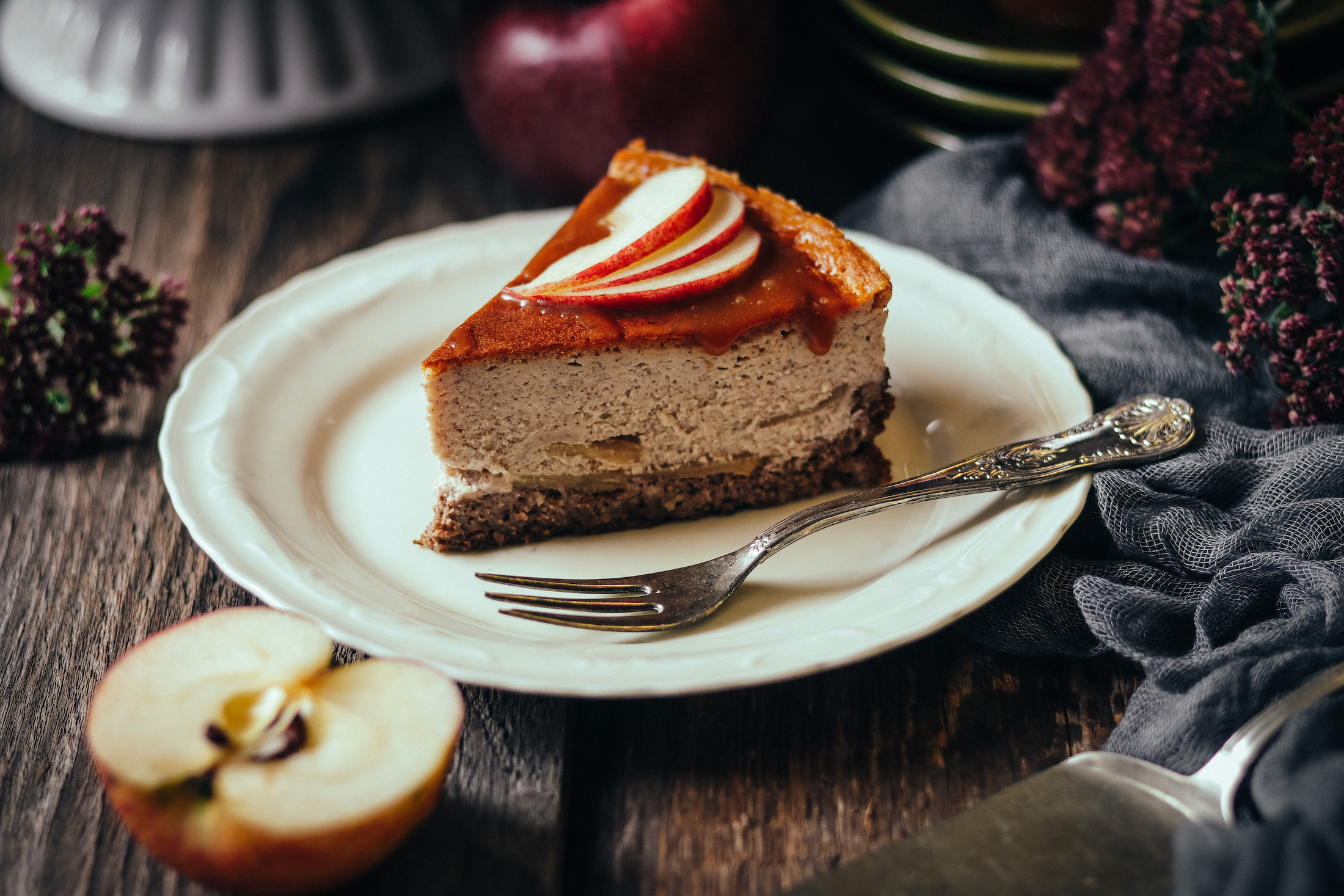 Jablkový cheesecake