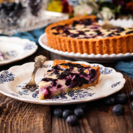 mustikkapiirakka - fínsky čučoriedkový koláč
