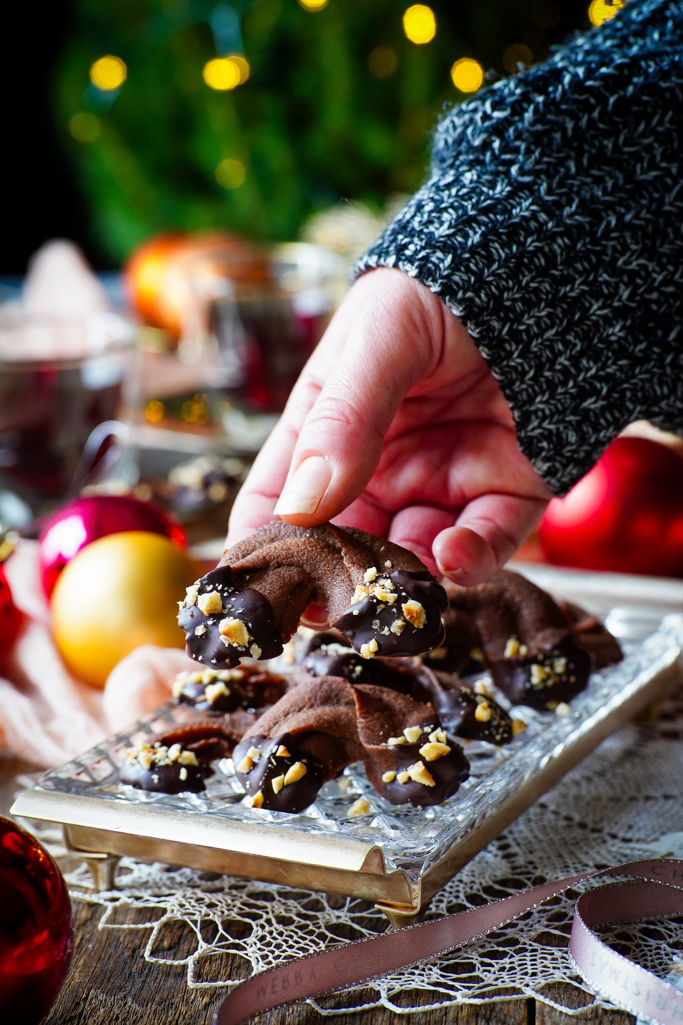 čokoládové vianočné pečivo