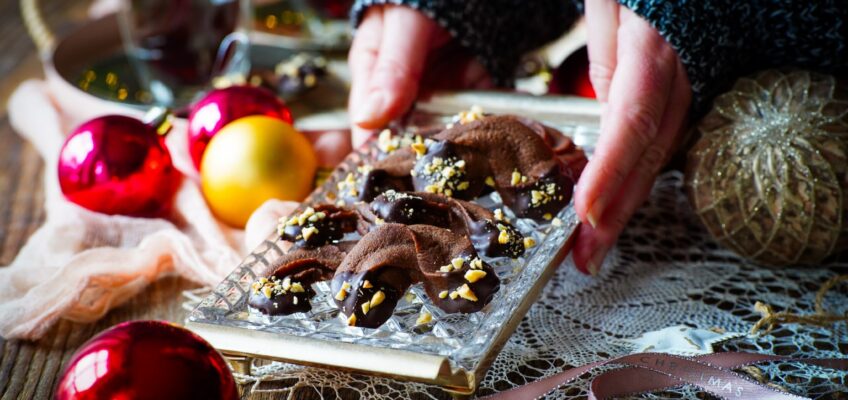 čokoládové vianočné pečivo