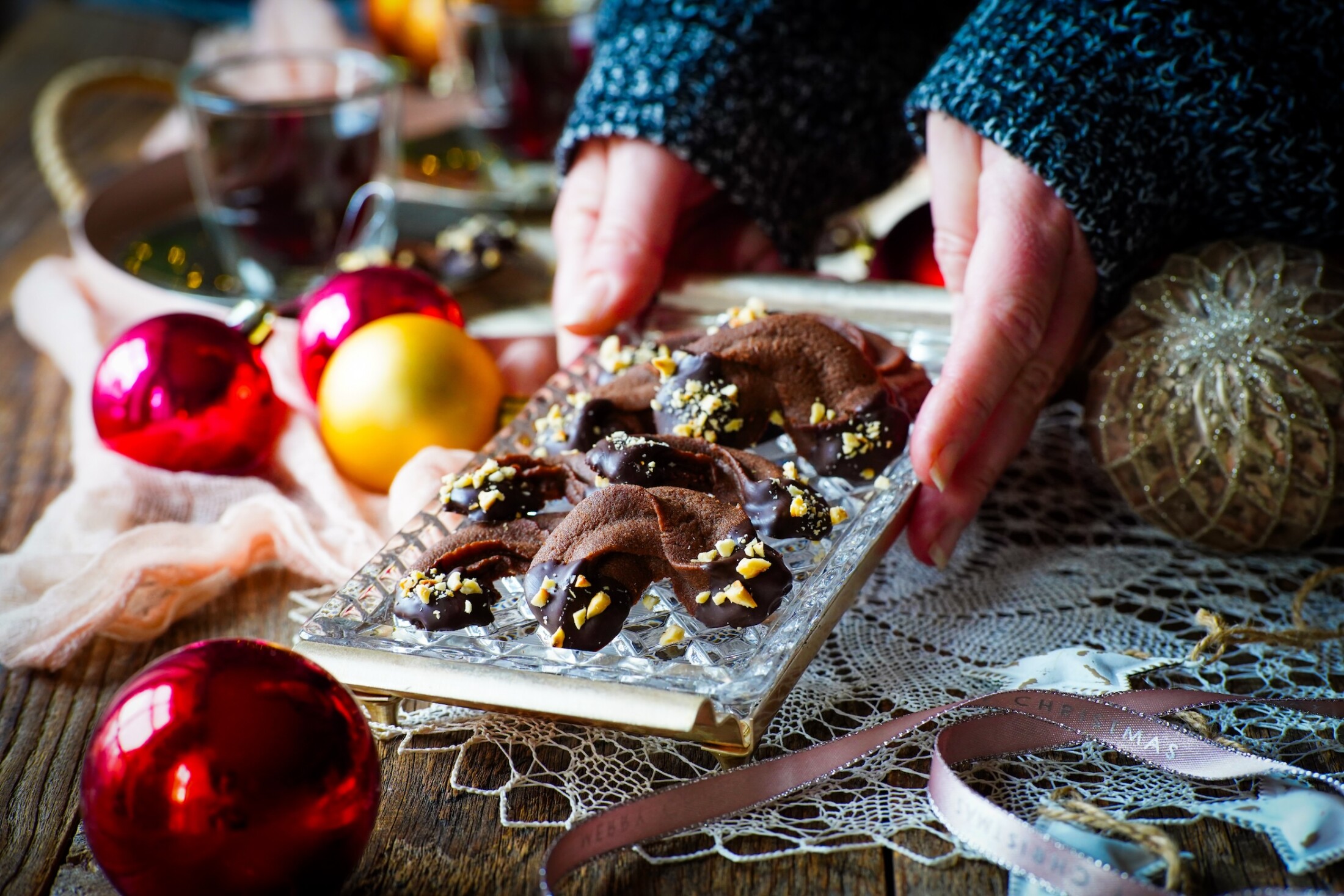 čokoládové vianočné pečivo