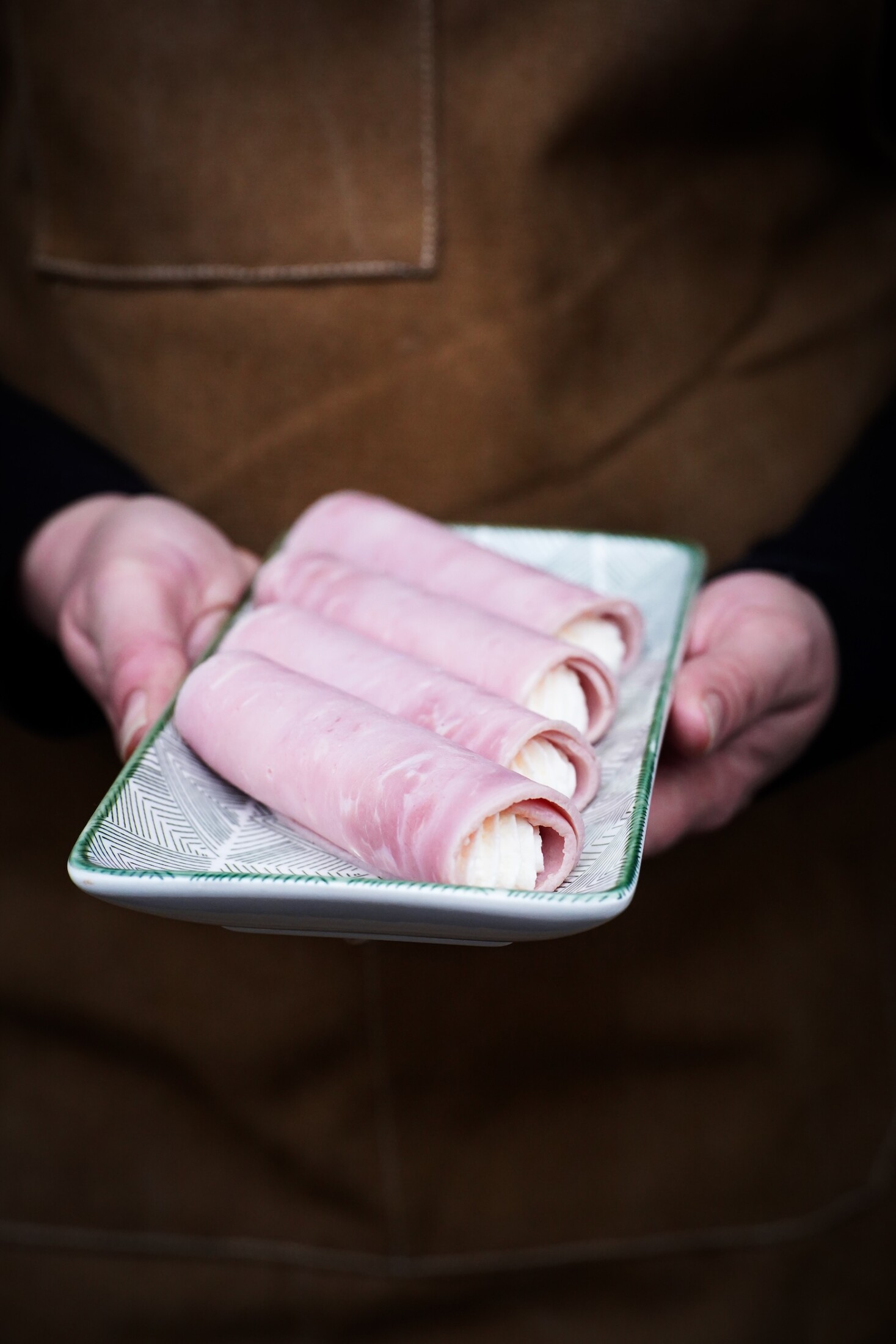 šunkové rolky s chrenovou penou